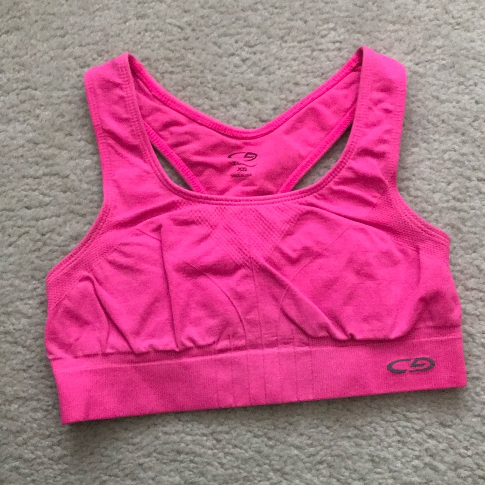 LOT 3 Champion Racerback Seamless Hot Pink/Neon Yellow/Lime Green Sports Bras - Picture 2 of 12
